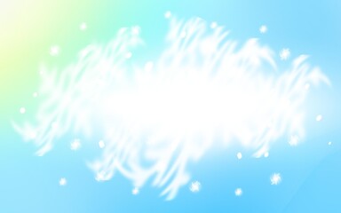 Fototapeta na wymiar Light Blue, Green vector layout with bright snowflakes.