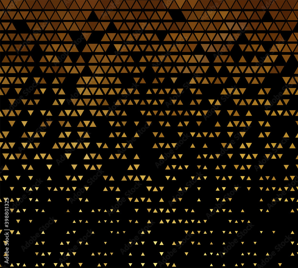 Aufkleber Vector Abstract golden triangle pattern background. No transparent, no gradient