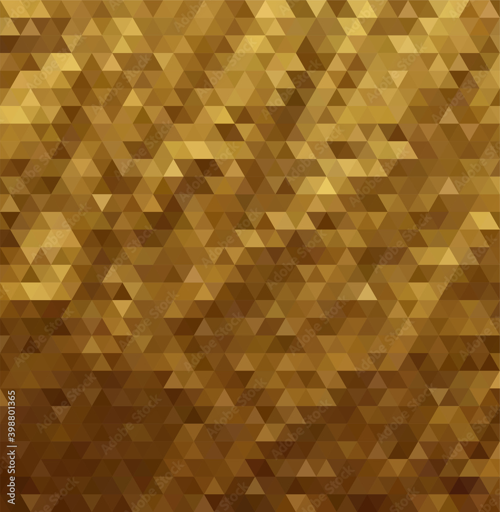 Aufkleber Vector Abstract golden triangle pattern background. No transparent, no gradient