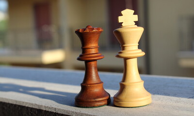 Il re e la regina negli scacchi - gioco di società