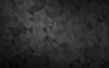 Dark Silver, Gray vector polygon abstract backdrop. Glitter abstract illustration with an elegant design. Template for your brand book.