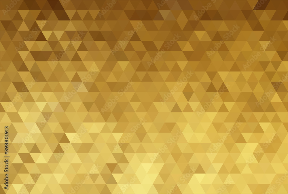 Aufkleber Vector Abstract golden triangle pattern background. No transparent, no gradient