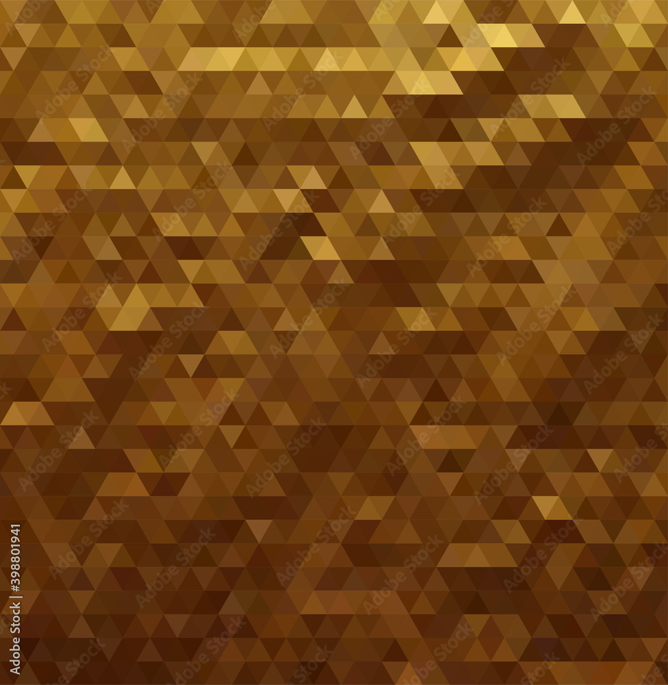 Aufkleber Vector Abstract golden triangle pattern background. No transparent, no gradient