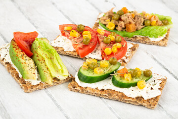Sandwiches with vegetables