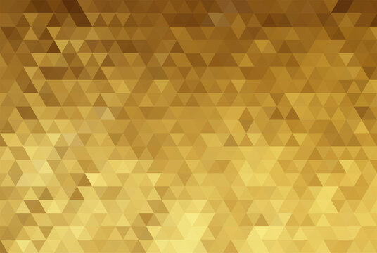 Vector Abstract golden triangle pattern background. No transparent, no gradient