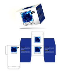 Box design, die-stamping. Vector template