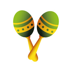 maracas percussion musical instrument detailed icon