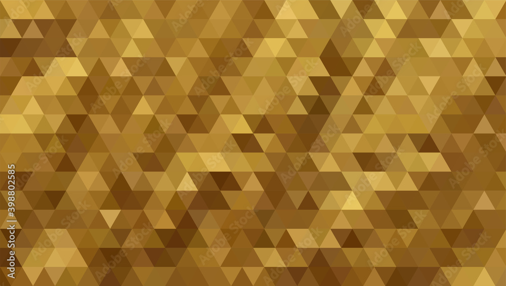 Aufkleber Vector Abstract golden triangle pattern background. No transparent, no gradient