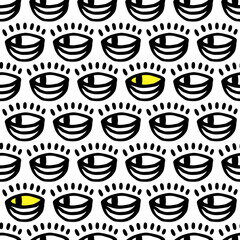 Seamless pattern with eyes. Vector background.