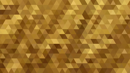Vector Abstract golden triangle pattern background. No transparent, no gradient