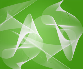Abstract green background with line waves vector