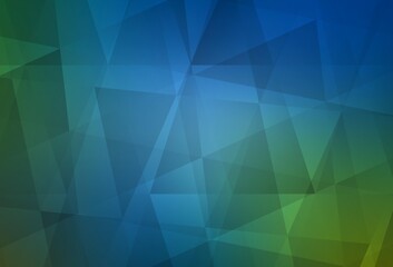 Fototapeta premium Light Blue, Green vector low poly texture.