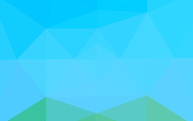 Light Blue, Green vector triangle mosaic template. A completely new color illustration in a vague style. New texture for your design.