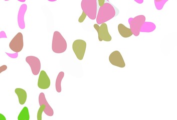 Light pink, green vector texture with random forms.