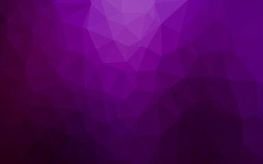 Dark Purple vector abstract polygonal layout. Colorful abstract illustration with gradient. Template for your brand book.