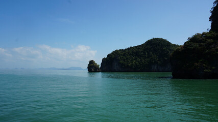island on the blue sea