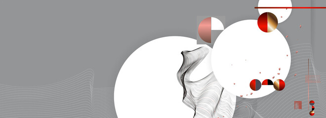 Abstract background Ultimate Gray of lines and figures in the Japanese style Gray minimalism. Ultimate Gray background vector illustration