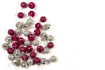 red and silver Christmas balls
