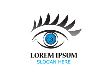 Obraz premium Eye vision optometric business card logo