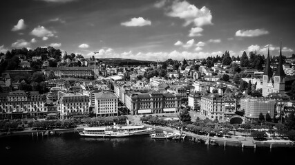 The lakefront of Lake Lucerne in Switzerland - travel photography