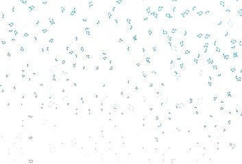 Light BLUE vector pattern with music elements.