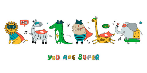 Big banner with wild animals