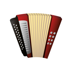 accordion wind musical instrument detailed icon