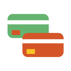 credit card line and fill style icon