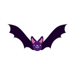 halloween bat flying flat style icon
