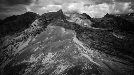 Obraz premium Amazing nature of the Swiss Alps - the Melchsee Frutt district in Switzerland from above - travel photography
