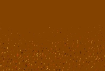 Light yellow, orange vector texture with male, female icons.