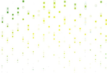 Light Green, Yellow vector pattern with crystals, rectangles.