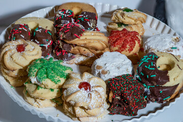 Christmas Cookies on a white plate