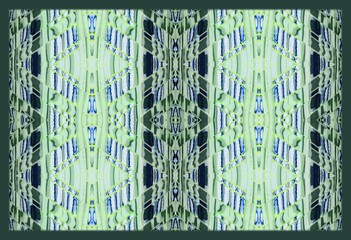 Abstract pattern of abstracted blue and green reflections