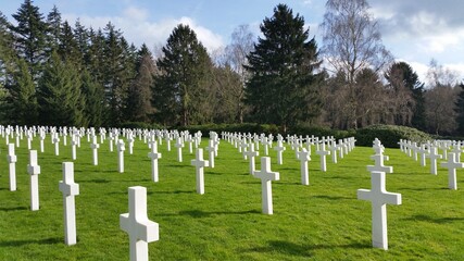 Fototapeta na wymiar Luxembourg American Cemetery and Memorial