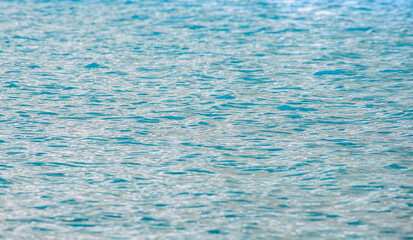 Shimmering Blue Waters on Surface of Lake