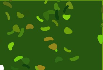 Light Green vector background with abstract forms.