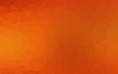 Light Orange vector low poly layout. A sample with polygonal shapes. Template for a cell phone background.