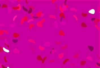 Light Purple, Pink vector pattern with chaotic shapes.