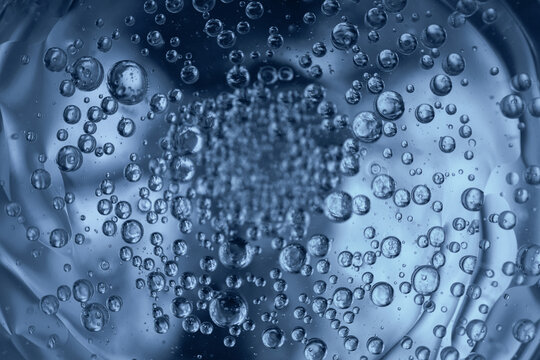 Tap water, inside view. Water flow, abstract.