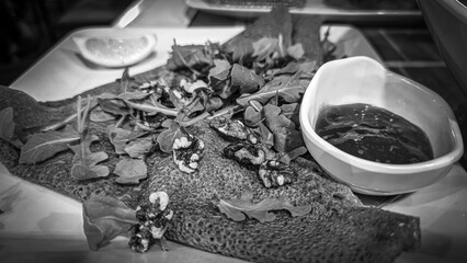 French Crepe with walnuts - food photography