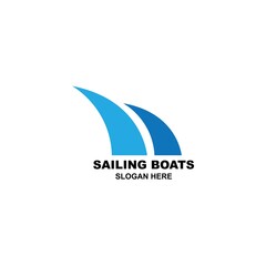 sailing boat logo template vector illustration
