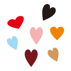 heart set, icon vector illustration symbol