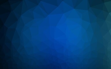 Fototapeta premium Dark BLUE vector shining triangular template. Shining colored illustration in a Brand new style. Polygonal design for your web site.