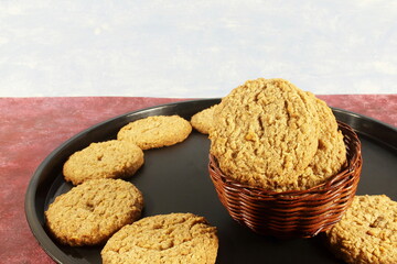 traditional healthy homemade snack oatmeal cookies 
