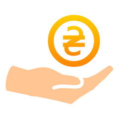 Color icon for Ukrainian Hryvnia Saving EPS10