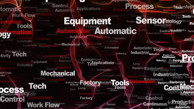AUTOMATION Keywords, Background, Animation, Loop, 4k
