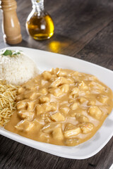 Strogonoff de frango close