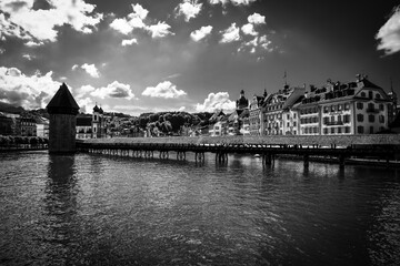 Fototapeta premium City of Lucerne Switzerland and Lake Lucerne - travel photography