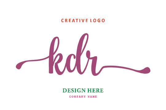 KDR lettering logo is simple, easy to understand and authoritative
